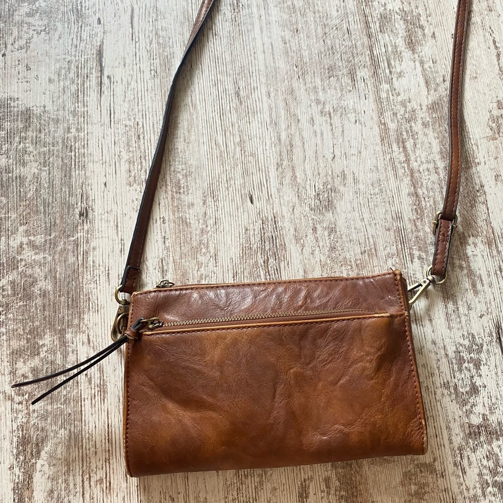 Bohemian Brown Vegan Leather Crossbody Bag